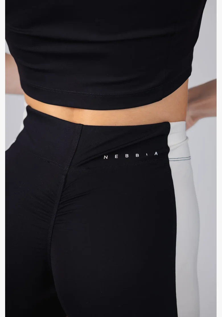 NEBBIA High-waist šortky BLOCK 97 černé