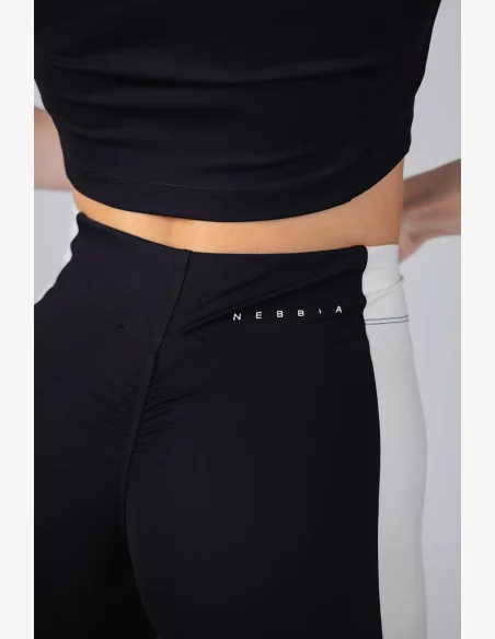 NEBBIA High-waist šortky BLOCK 97 černé