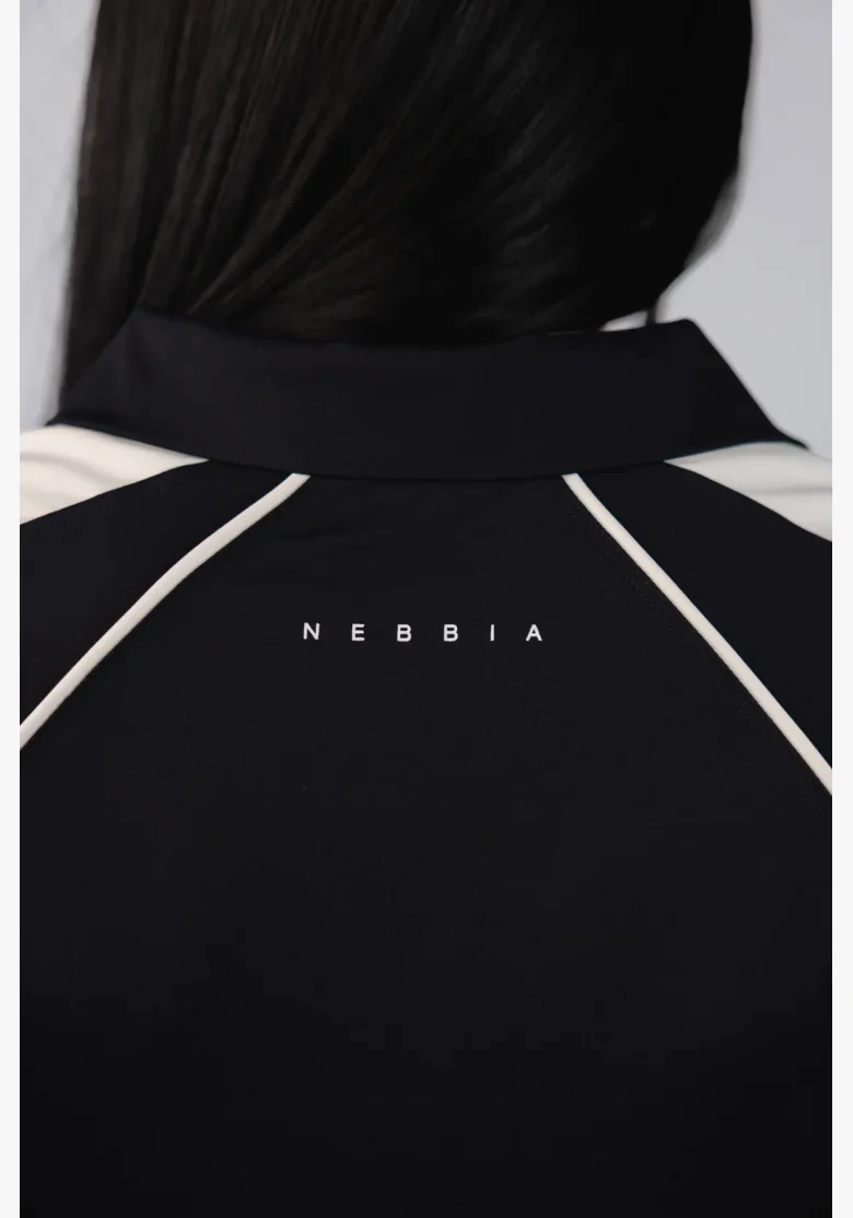 NEBBIA Bunda na zip BLOCK 97 černá