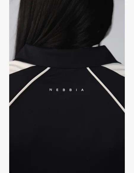 NEBBIA Bunda na zip BLOCK 97 černá