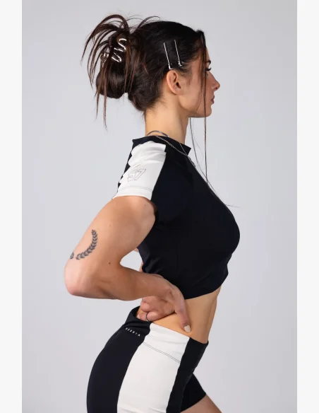 NEBBIA Crop top BLOCK 97 černý