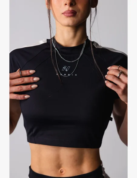 NEBBIA Crop top BLOCK 97 černý