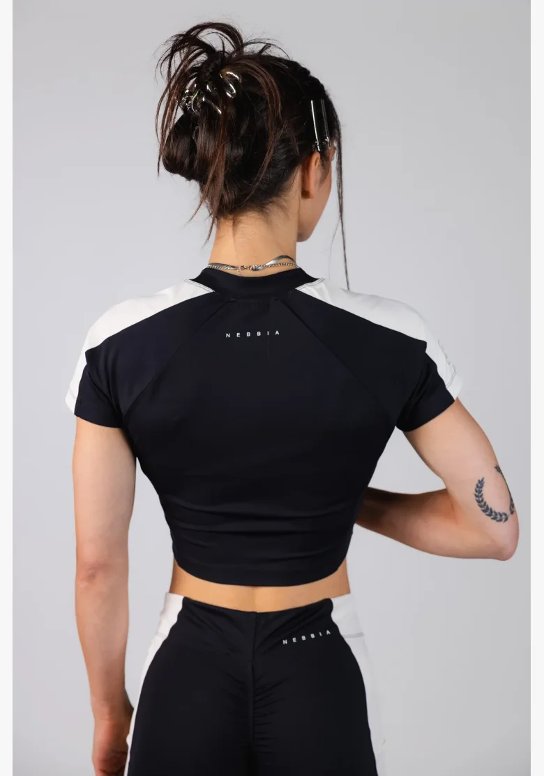 NEBBIA Crop top BLOCK 97 černý