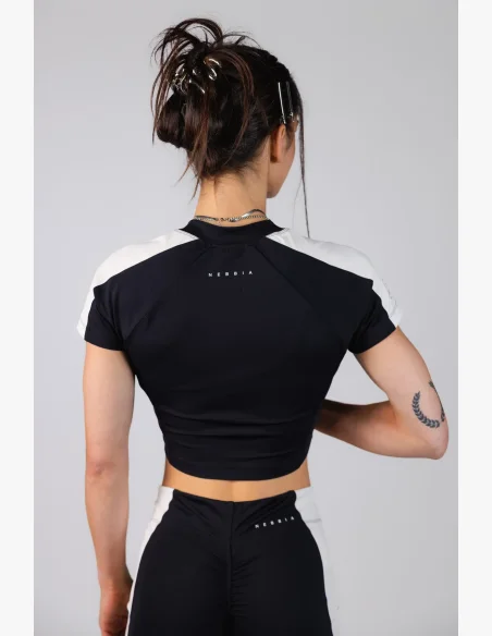 NEBBIA Crop top BLOCK 97 černý