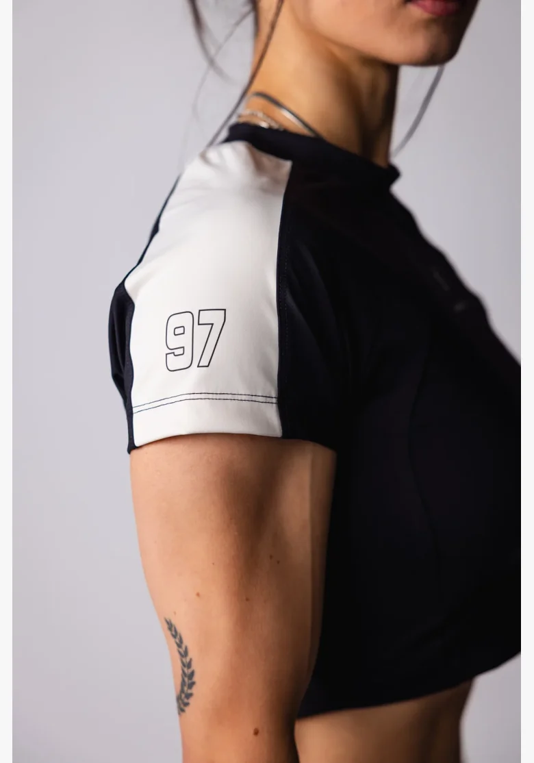 NEBBIA Crop top BLOCK 97 černý