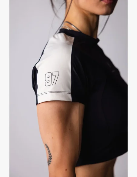 NEBBIA Crop top BLOCK 97 černý