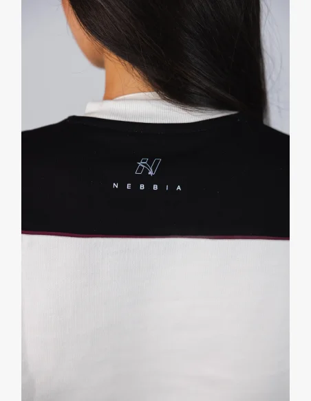 NEBBIA Mikina BLOCK 97 černo-bílá