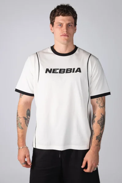 NEBBIA Y2K tričko BLOCK 97 krémové