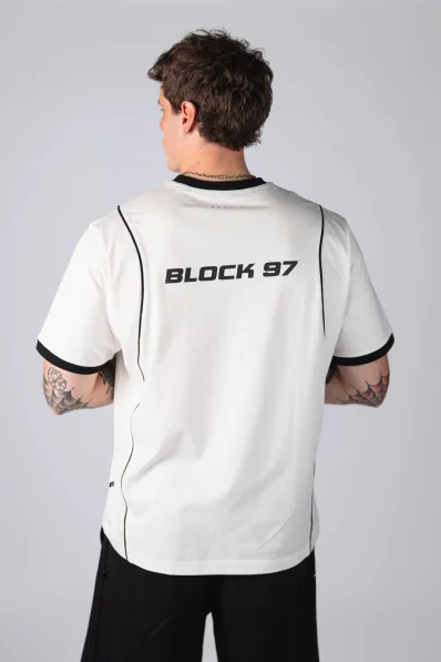 NEBBIA Y2K tričko BLOCK 97 krémové 2