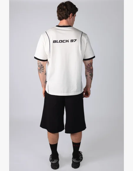 NEBBIA Y2K tričko BLOCK 97 krémové