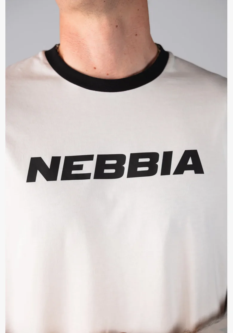 NEBBIA Y2K tričko BLOCK 97 krémové