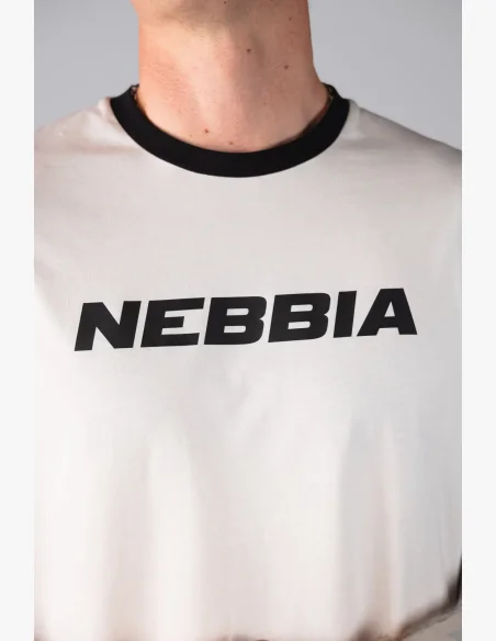 NEBBIA Y2K tričko BLOCK 97 krémové
