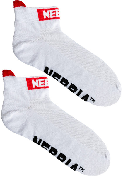 NEBBIA “SMASH IT” kotníkové ponožky bílá