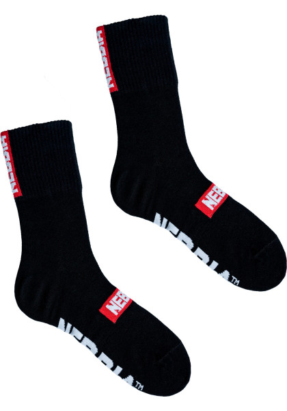 NEBBIA “EXTRA MILE” crew ponožky černá