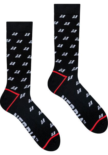 NEBBIA N-pattern vysoké ponožky černá