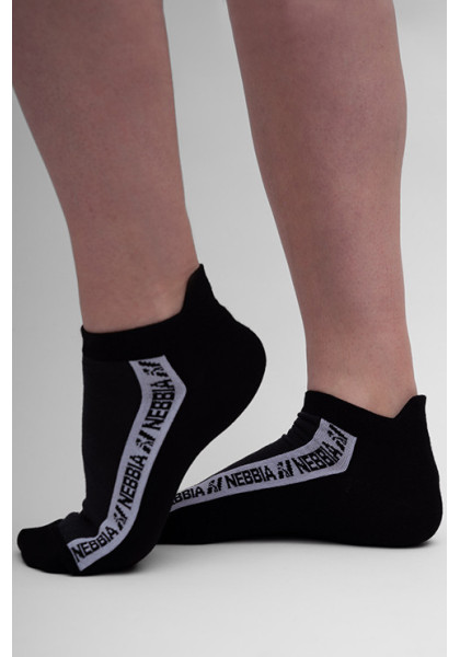NEBBIA “STEP FORWARD” kotníkové ponožky černá