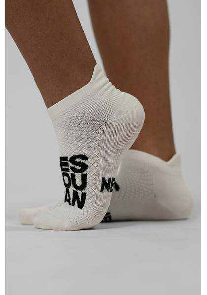 NEBBIA “HI-TECH” crew ponožky YES YOU CAN bílá