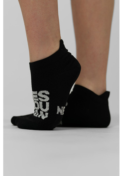 NEBBIA “HI-TECH” crew ponožky YES YOU CAN černá