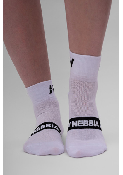 NEBBIA “EXTRA PUSH” crew ponožky bílá