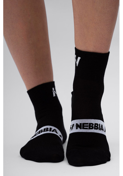 NEBBIA “EXTRA PUSH” crew ponožky černá