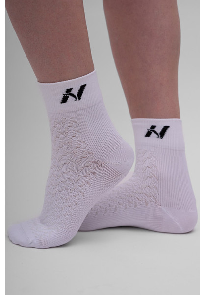 NEBBIA “HI-TECH” N-pattern crew ponožky bílá