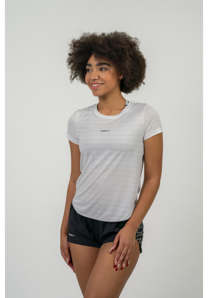 NEBBIA FIT Activewear tričko “Airy” s reflexním logem bílá