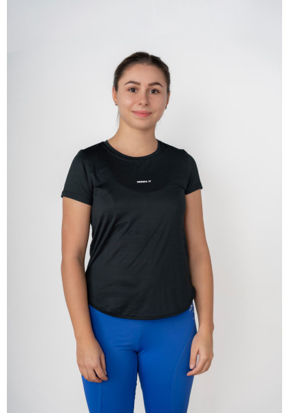 NEBBIA FIT Activewear tričko “Airy” s reflexním logem černá