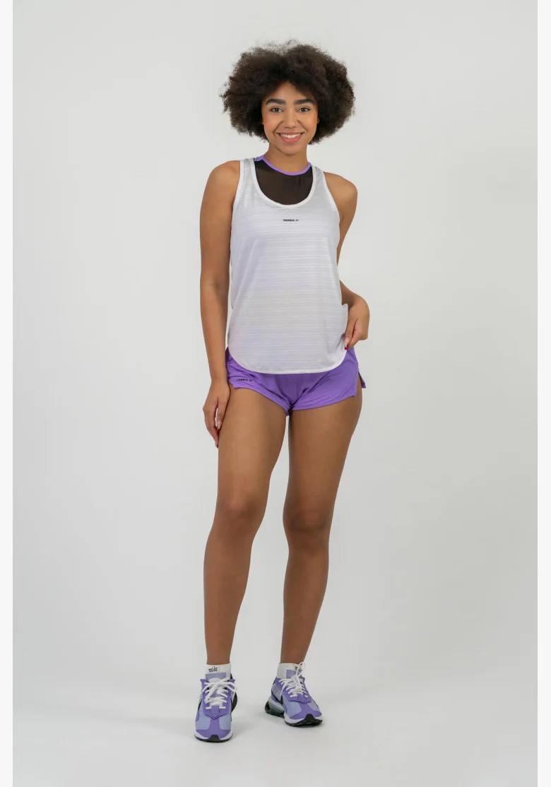 NEBBIA • FIT Activewear tílko “Airy” s reflexním logem • NEBBIAshop.cz