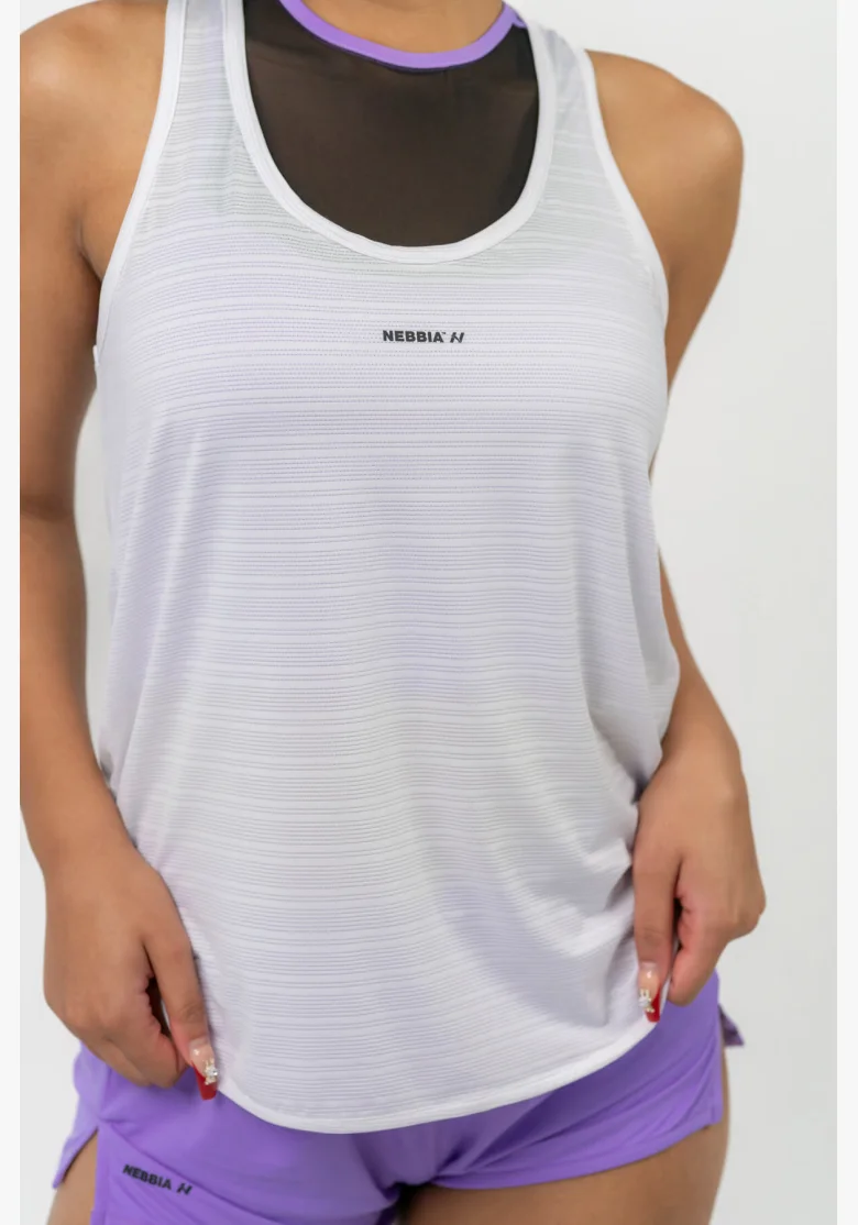 NEBBIA • FIT Activewear tílko “Airy” s reflexním logem • NEBBIAshop.cz