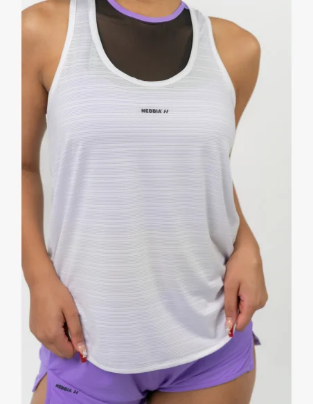 NEBBIA • FIT Activewear tílko “Airy” s reflexním logem • NEBBIAshop.cz