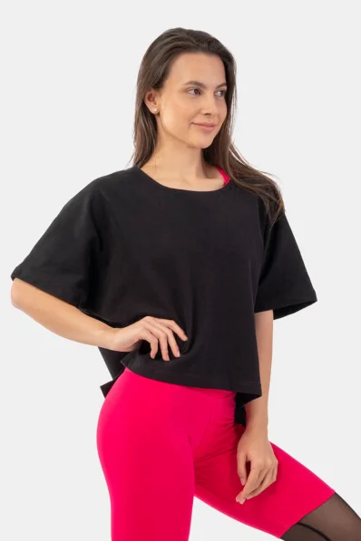NEBBIA • Volné crop tričko „The Minimalist“ • NEBBIAshop.cz