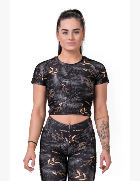 NEBBIA • Crop Top Active Black • NEBBIAshop.cz