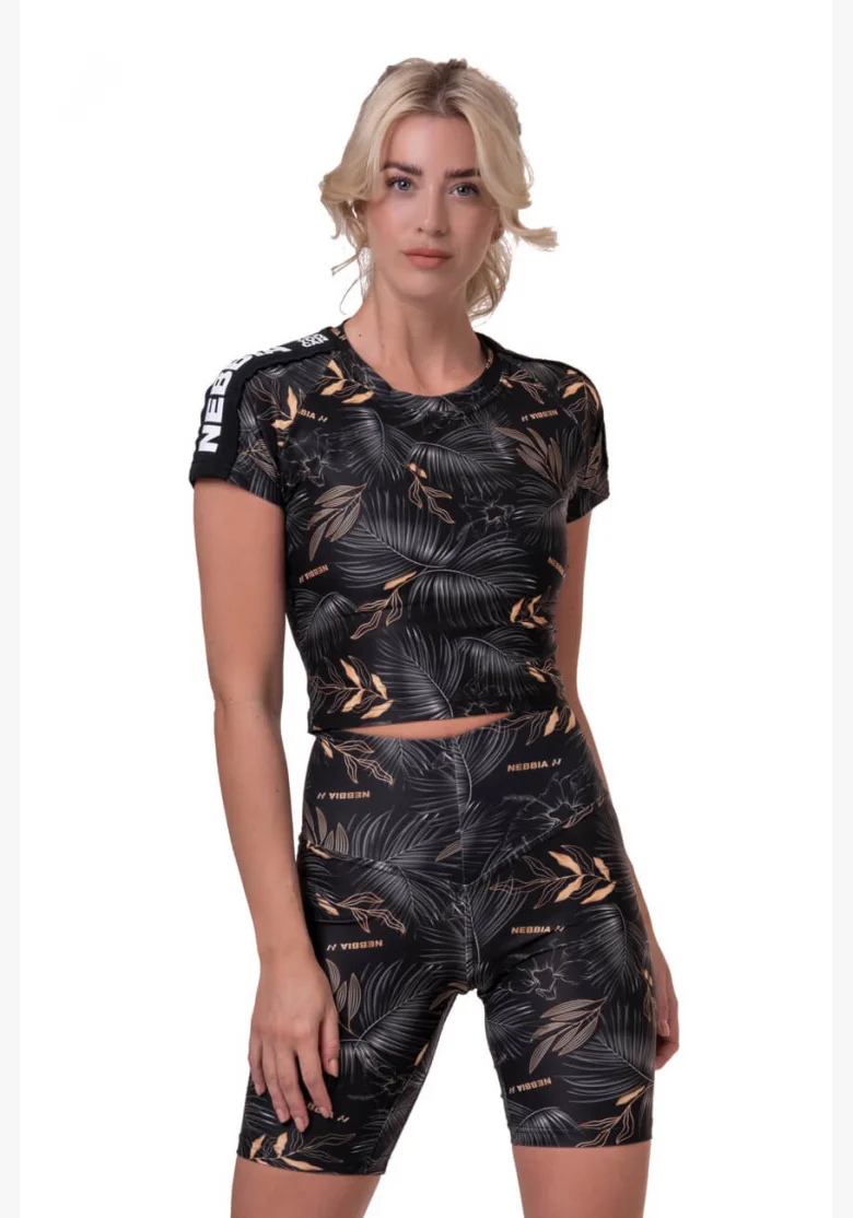 NEBBIA • Crop Top Active Black • NEBBIAshop.cz
