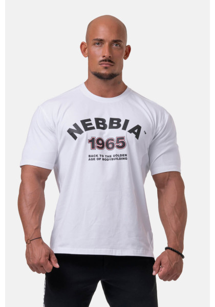 NEBBIA Golden Era tričko bílá