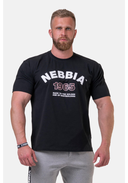 NEBBIA Golden Era tričko černá