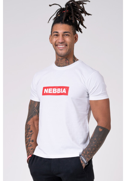 NEBBIA Pánské tričko BASIC bílá