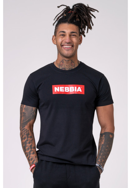 NEBBIA Pánské tričko BASIC černá