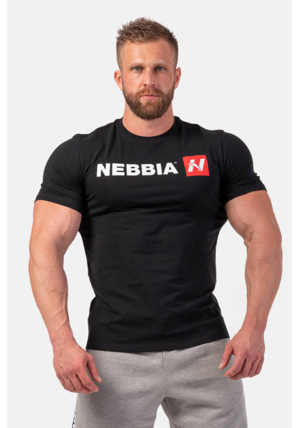 NEBBIA Red "N" tričko černá