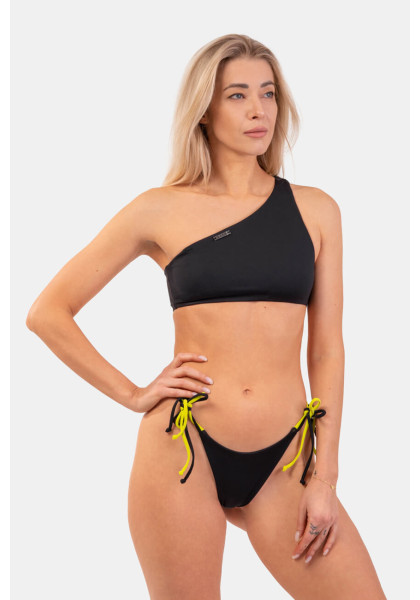 NEBBIA Bandeau Bikini plavky na jedno rameno (vrchní díl) černá