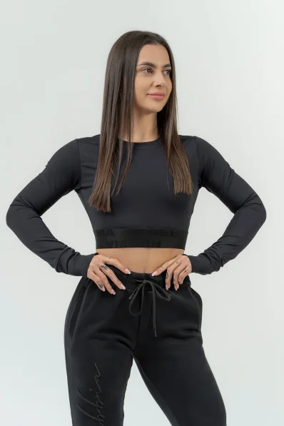 NEBBIA • Dámský crop top s dlouhým rukávem NEBBIA INTENSE Perform • NEBBIAshop.cz