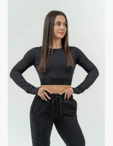 NEBBIA • Dámský crop top s dlouhým rukávem NEBBIA INTENSE Perform • NEBBIAshop.cz