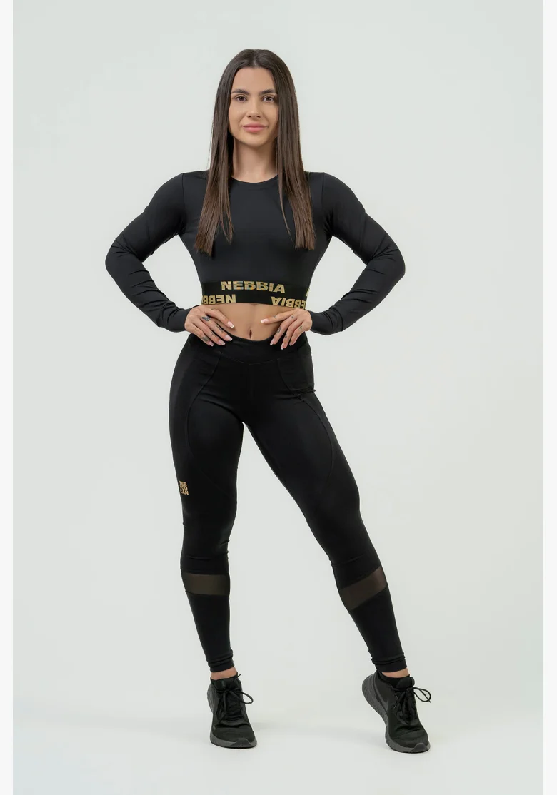 NEBBIA • Dámský crop top s dlouhým rukávem NEBBIA INTENSE Perform • NEBBIAshop.cz