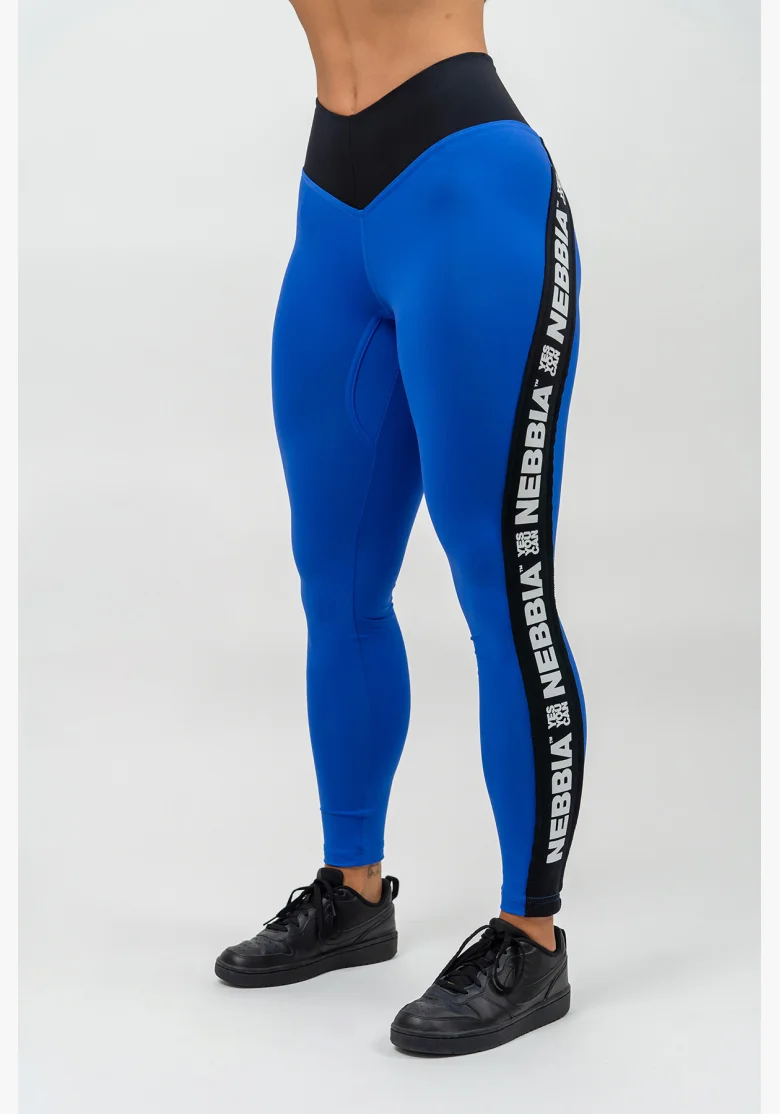NEBBIA • Legíny s vysokým pasem ICONIC modrá • Nebshop.cz