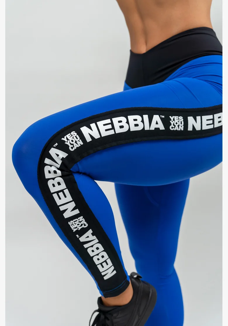 NEBBIA • Legíny s vysokým pasem ICONIC modrá • Nebshop.cz