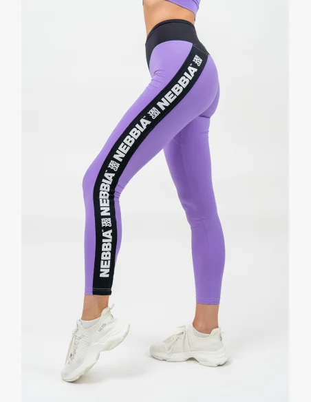NEBBIA • Legíny s vysokým pasem ICONIC lila • Nebshop.cz