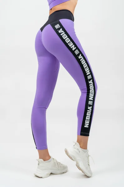 NEBBIA • Legíny s vysokým pasem ICONIC lila • Nebshop.cz 2