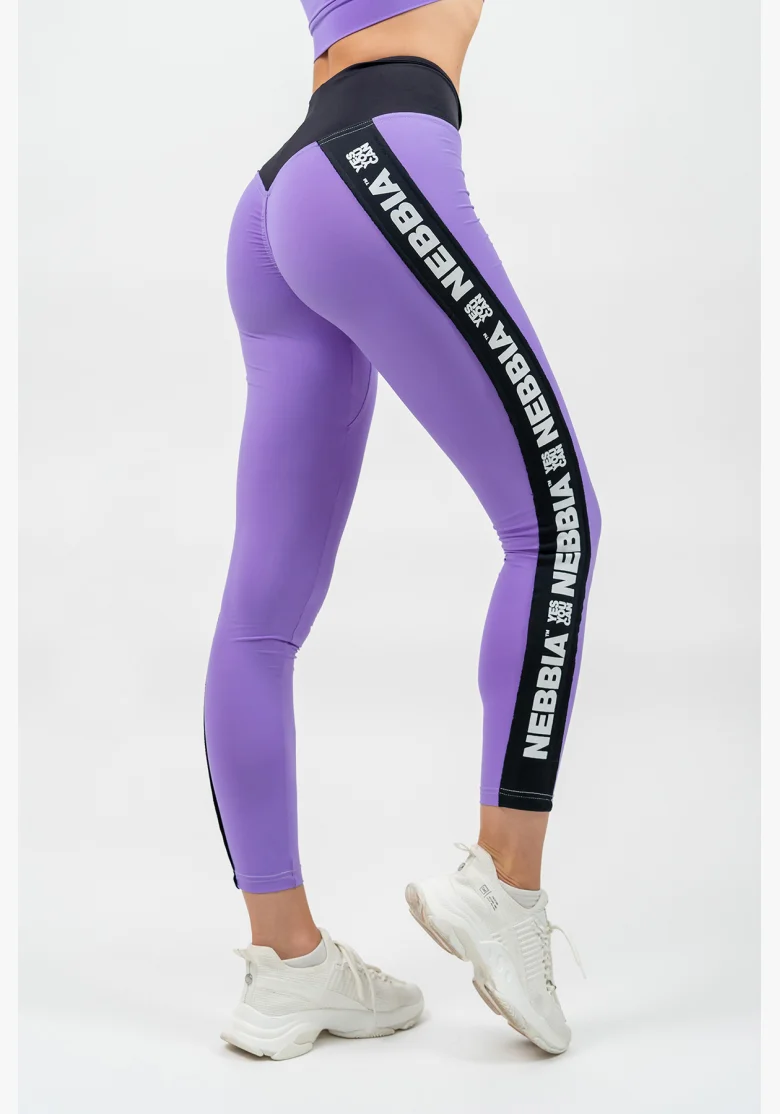 NEBBIA • Legíny s vysokým pasem ICONIC lila • Nebshop.cz