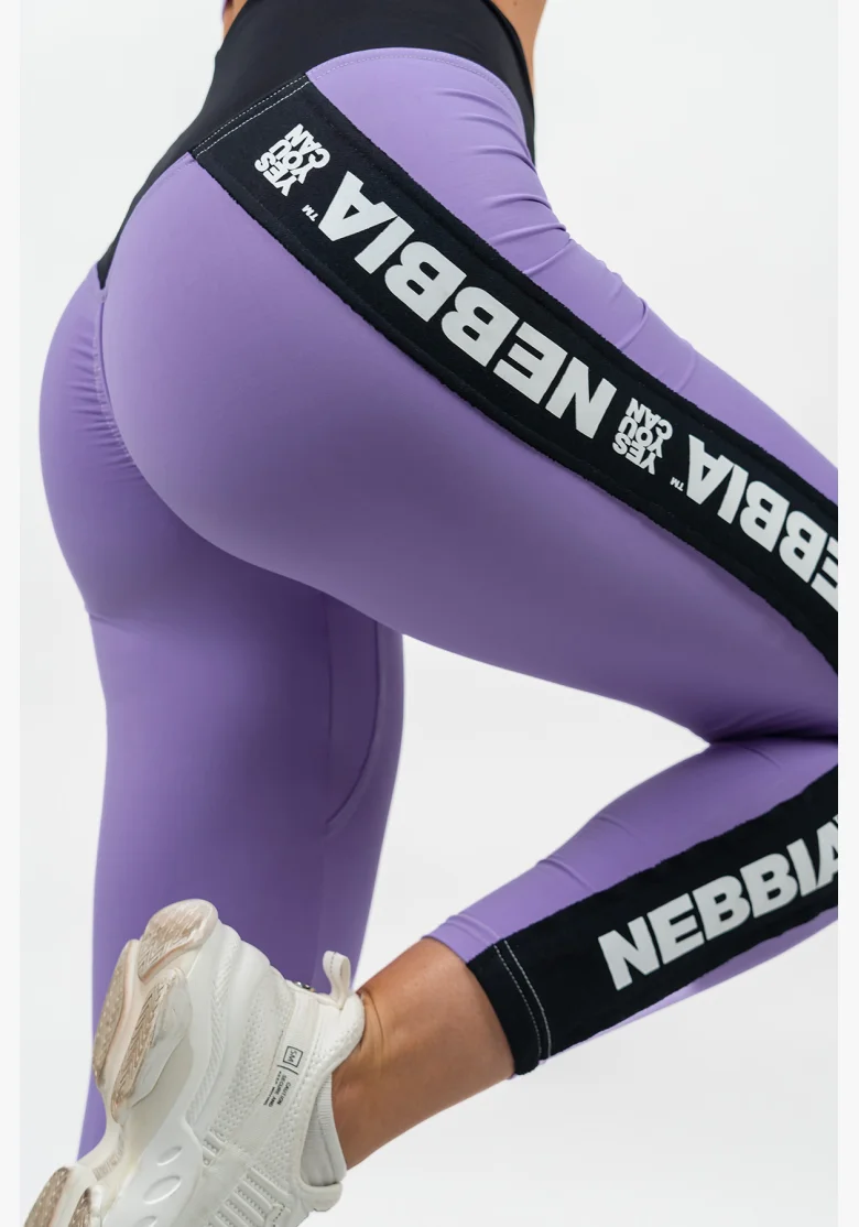NEBBIA • Legíny s vysokým pasem ICONIC lila • Nebshop.cz