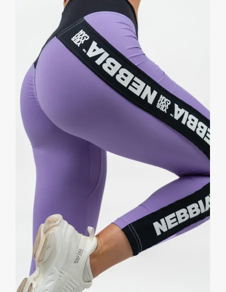 NEBBIA • Legíny s vysokým pasem ICONIC lila • Nebshop.cz
