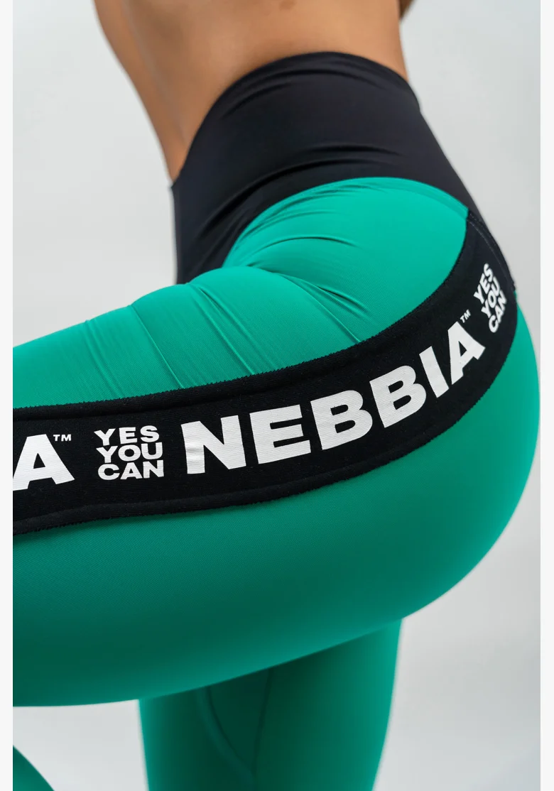 NEBBIA • Legíny s vysokým pasem ICONIC zelená • Nebshop.cz